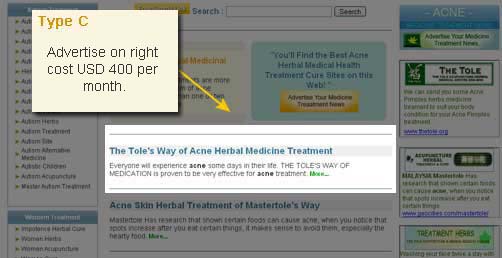 Advertise Acne Herbal Herbs Medicine Health Treatment Cure, Advertisement Acne Skin Pimples Herbal Medicine Treatment Website
